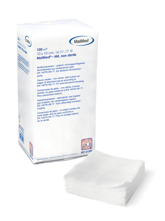 100x MaiMed Mullkompressen 16-Fach Kompressen unsteril