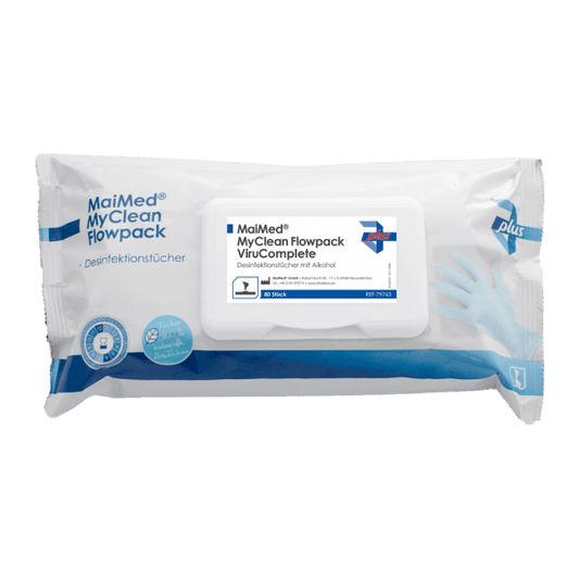 MaiMed® MyClean Flowpack ViruComplete - Desinfektionstücher - 80 Blatt