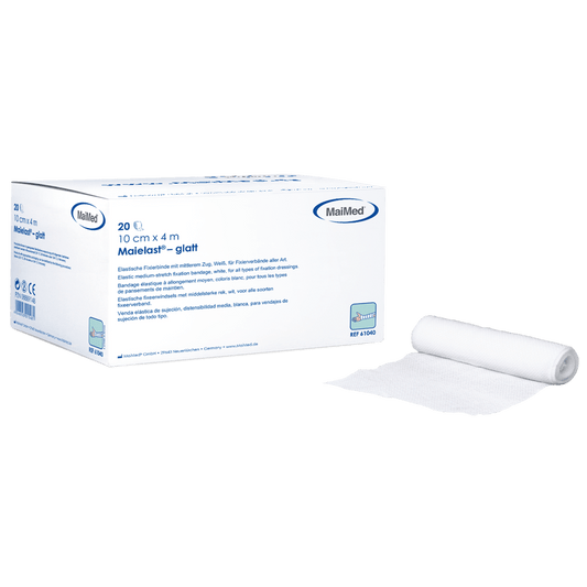 20x MaiMed Maielast® – glatt - elastische Fixierbinde / Mullbinden - Latexfrei - 4m