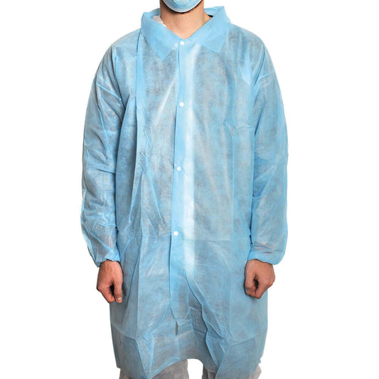 MaiMed® – Coat V - Besucherkittel aus Vlies - 10 Stück - CE