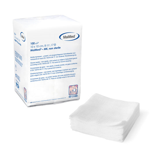 100x MaiMed Mullkompressen 8-Fach Kompressen unsteril