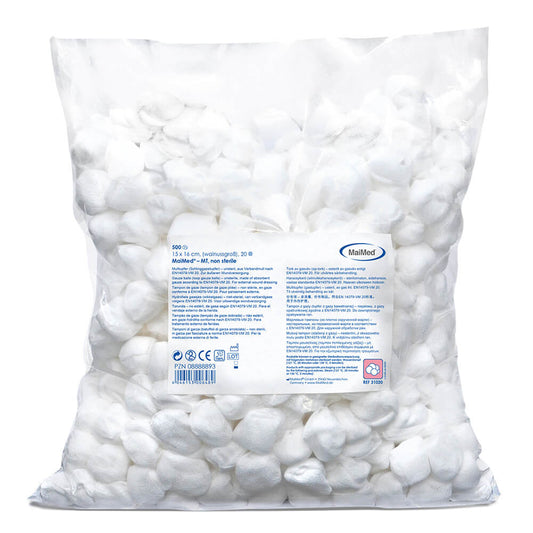 500x Maimed Unsterile Mulltupfer Tupfer gerollt