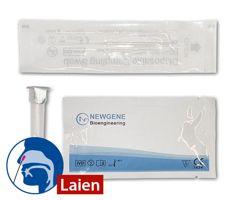 *NEU* Newgene COVID-19 Antigen-Schnelltest für Laien, Nasenabstrich (5er-Pack) CE1434 - OMIKRON BA.5 - 0,58€* / Test