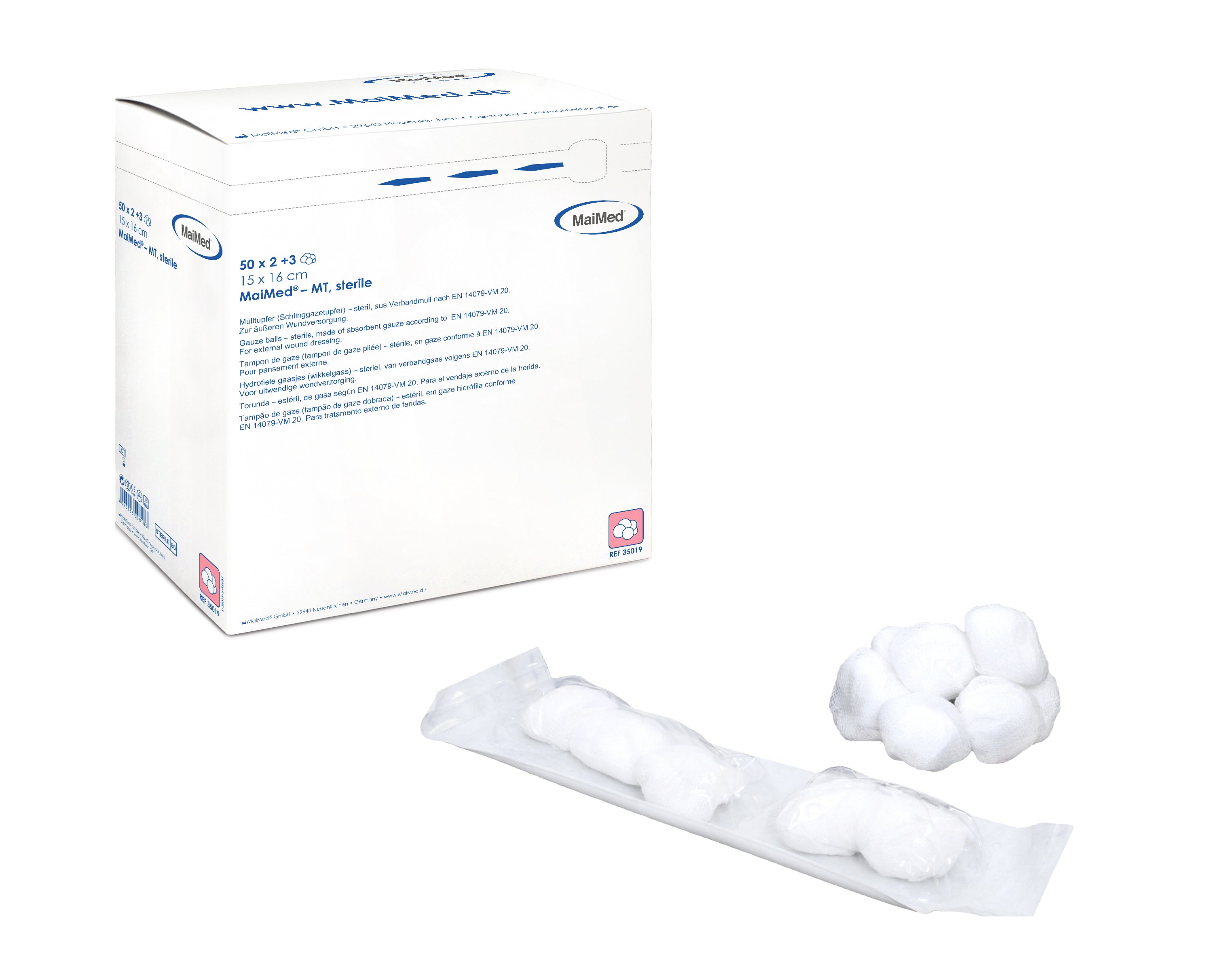 Maimed Sterile Mulltupfer Tupfer gerollt 20x20 cm