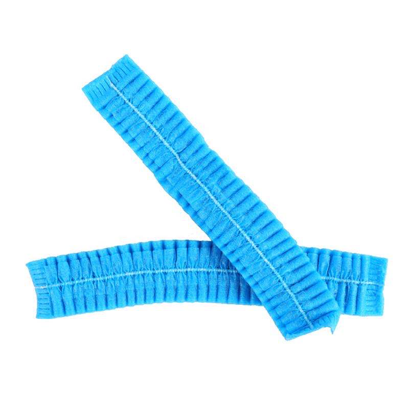 Barett-Hauben / Clip-Hauben in blau - 100 Stück