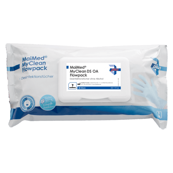 MaiMed® MyClean DS OA Flowpack - Desinfektionstücher - 80 Blatt