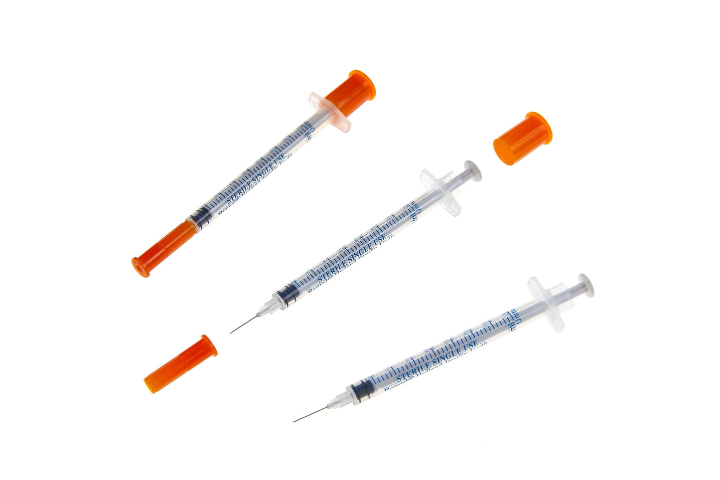 Romed Insulinspritzen U-100 steril 100 I.E. / 1ml - 100 Stück - Einmal Spritze Insulin